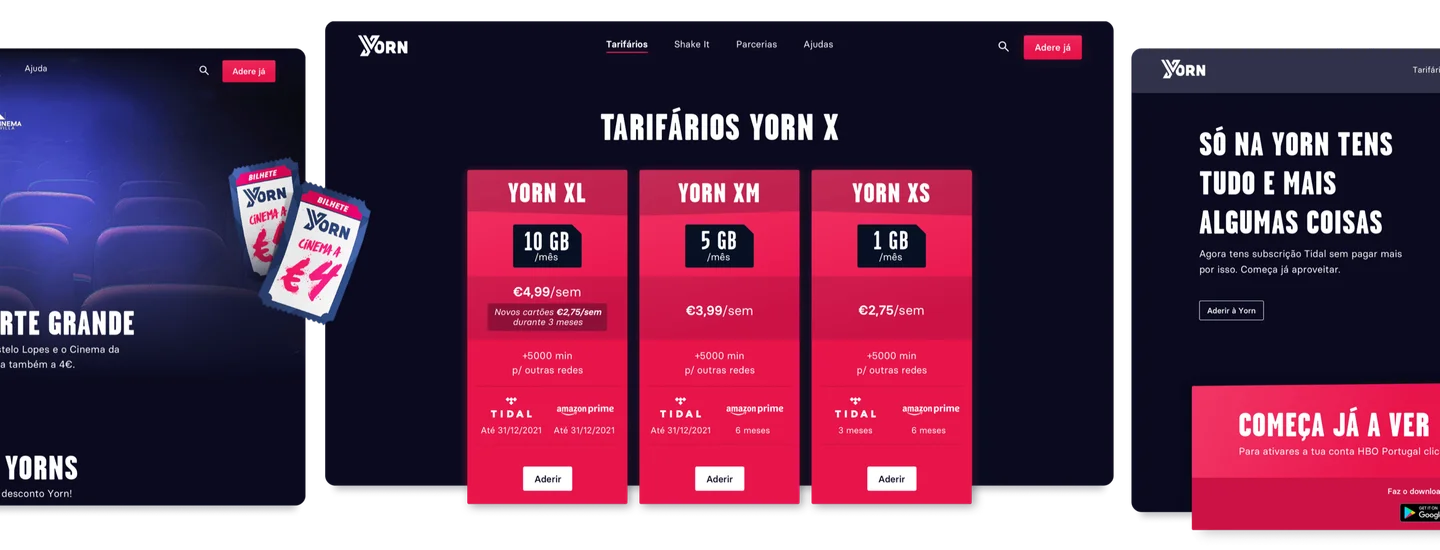 Yorn brand moments across devices